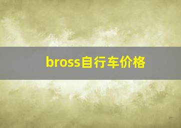 bross自行车价格