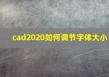 cad2020如何调节字体大小