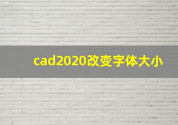 cad2020改变字体大小