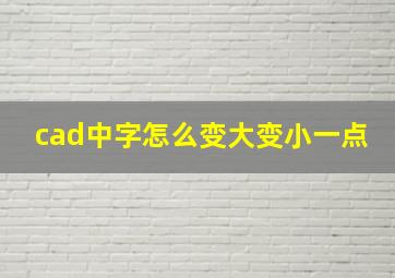 cad中字怎么变大变小一点