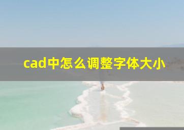 cad中怎么调整字体大小