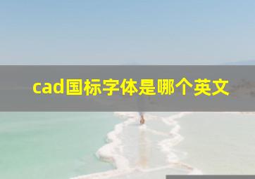 cad国标字体是哪个英文