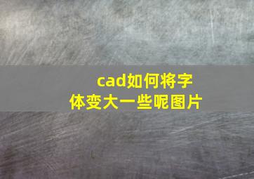 cad如何将字体变大一些呢图片