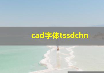 cad字体tssdchn