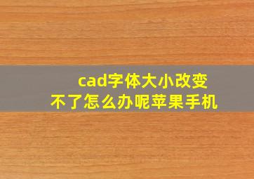 cad字体大小改变不了怎么办呢苹果手机