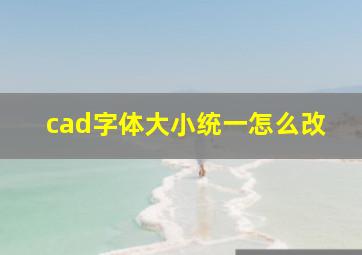 cad字体大小统一怎么改