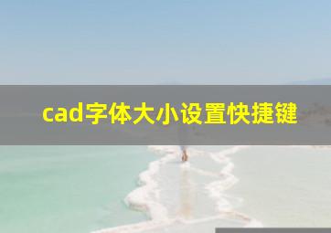 cad字体大小设置快捷键