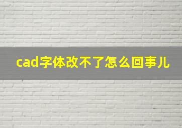 cad字体改不了怎么回事儿