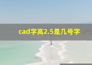 cad字高2.5是几号字