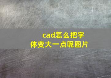 cad怎么把字体变大一点呢图片