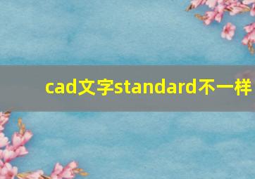 cad文字standard不一样