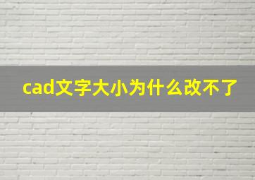 cad文字大小为什么改不了