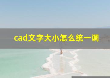 cad文字大小怎么统一调