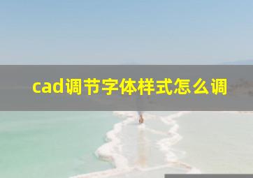 cad调节字体样式怎么调