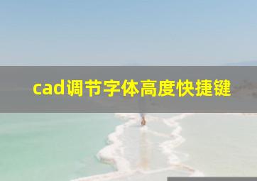 cad调节字体高度快捷键