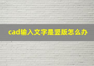 cad输入文字是竖版怎么办