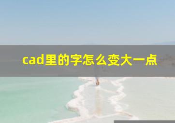 cad里的字怎么变大一点