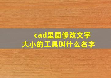 cad里面修改文字大小的工具叫什么名字