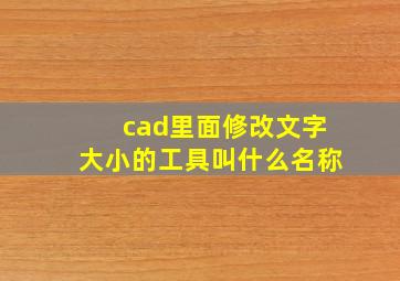 cad里面修改文字大小的工具叫什么名称