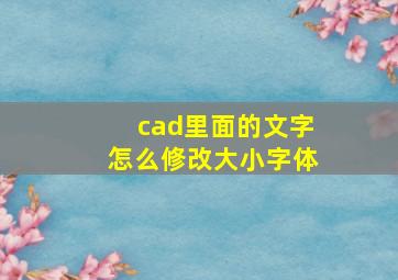 cad里面的文字怎么修改大小字体