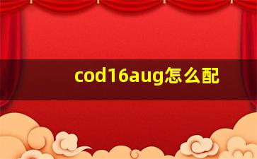 cod16aug怎么配