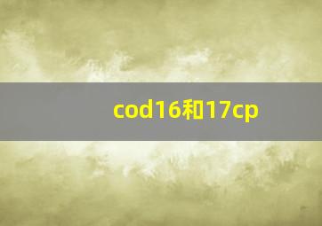 cod16和17cp