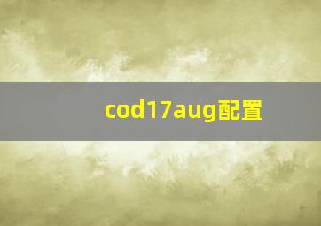 cod17aug配置