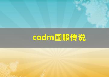 codm国服传说