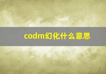 codm幻化什么意思