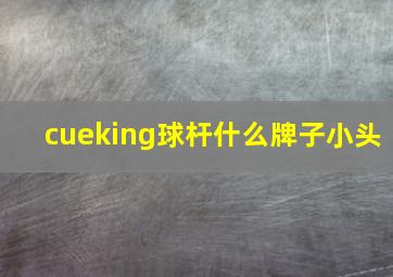 cueking球杆什么牌子小头