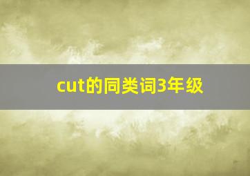 cut的同类词3年级