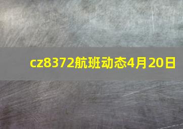 cz8372航班动态4月20日