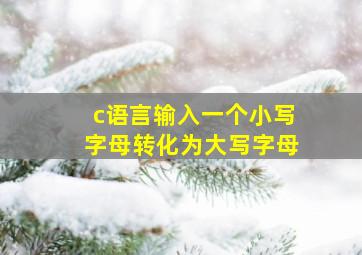 c语言输入一个小写字母转化为大写字母