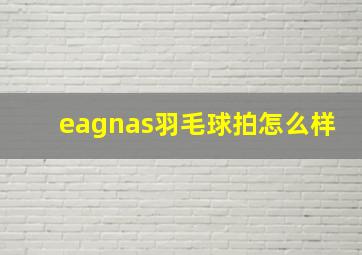 eagnas羽毛球拍怎么样