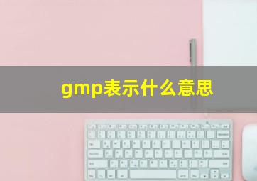 gmp表示什么意思