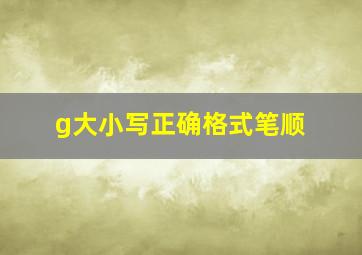 g大小写正确格式笔顺