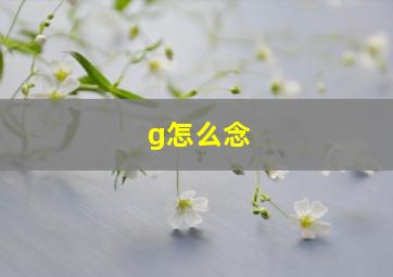 g怎么念