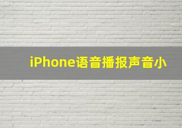 iPhone语音播报声音小