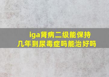 iga肾病二级能保持几年到尿毒症吗能治好吗