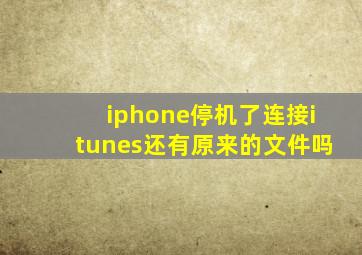 iphone停机了连接itunes还有原来的文件吗