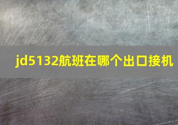 jd5132航班在哪个出口接机