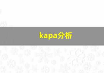 kapa分析