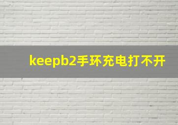 keepb2手环充电打不开