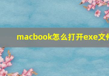 macbook怎么打开exe文件