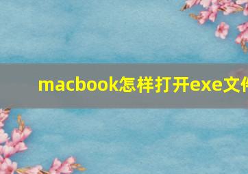 macbook怎样打开exe文件