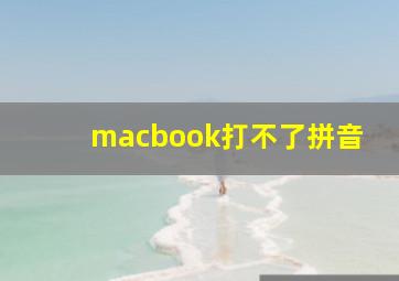 macbook打不了拼音