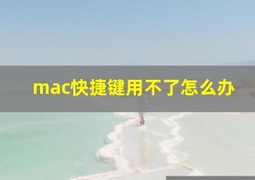 mac快捷键用不了怎么办