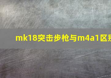 mk18突击步枪与m4a1区别