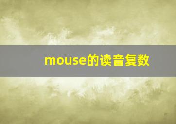 mouse的读音复数