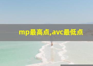 mp最高点,avc最低点